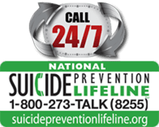 A call 2 4 / 7 national suicide prevention lifeline.