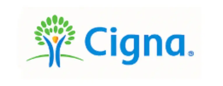 Cigna logo with tree and human figure.